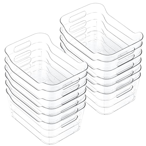 CiWiVOKi Clear Plastic Storage Bins, Set of 12, Multi-Use Organization and Storage Containers for Pantry, Cabinet, Refrigerator, Freezer, Bathroom, Organizer Bins for Home & Kitchen - Image 1