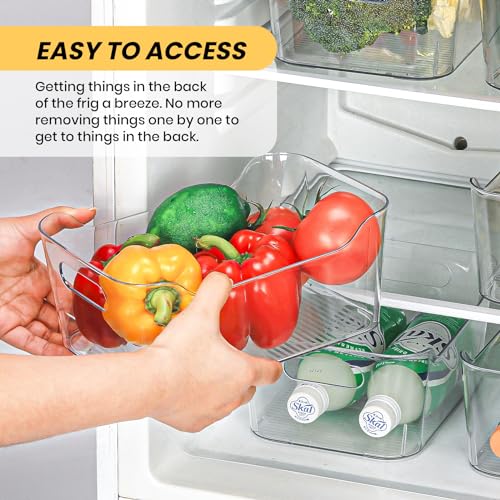 CiWiVOKi Clear Plastic Storage Bins, Set of 12, Multi-Use Organization and Storage Containers for Pantry, Cabinet, Refrigerator, Freezer, Bathroom, Organizer Bins for Home & Kitchen - Image 5