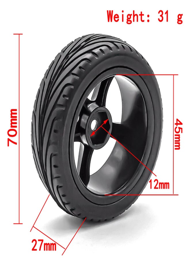 RC Drift Tires RC Racing Car Tires 4pcs Replacements for 1/10 HSP94123 94122 D5 yokomo RC Drift Car - Image 2