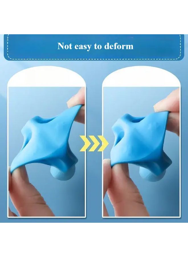 5 Random Colors Silicone Grip Pen Trainer Ergonomic Triangle Posture Correction Tool Writing Aid - Image 3