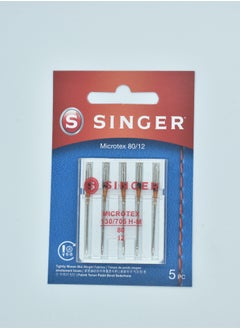 SINGER SINGER MICROTEX NEEDLE SIZE 80/12 (PACK OF 5 NEEDLE) QUILLING / SILK, BRAZIL 