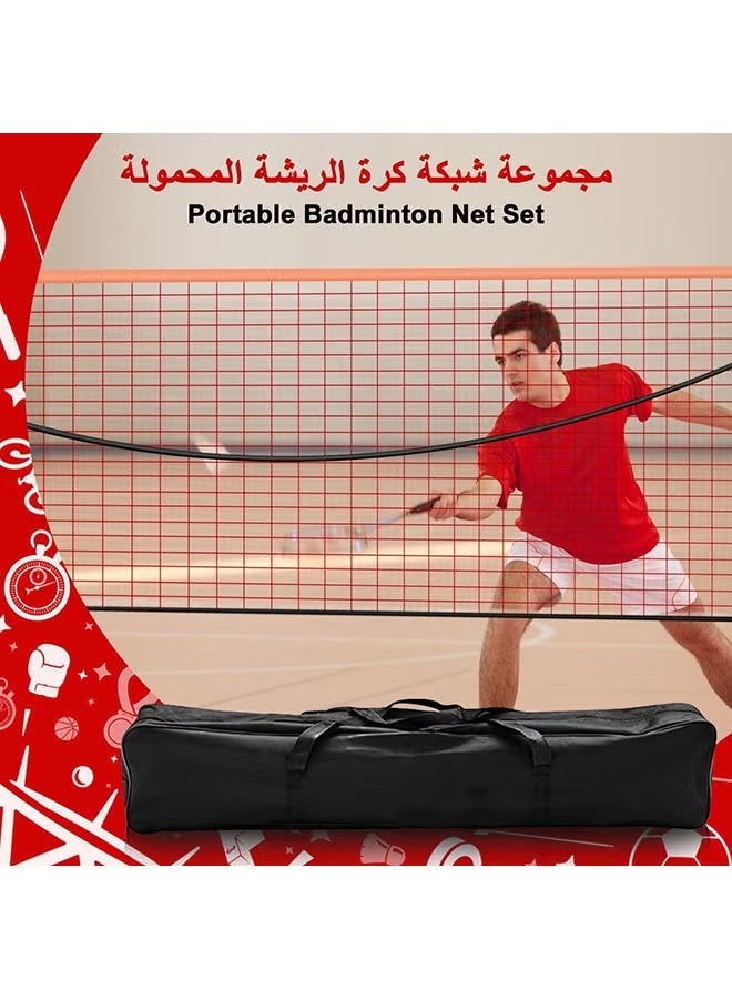 والالا مجموعة شبكة تنس الريشة المحمولة وشبكة كرة الطائرة والتنس مع حامل قابل لضبط الارتفاع وحقيبة حمل، شبكة بيكلبول للأطفال قابلة للطي من النايلون شبكة رياضية سهلة التركيب للملعب الداخلي والخارجي والفناء الخلفي والشاطئ، 4.27 × 1.55 متر - Image 2