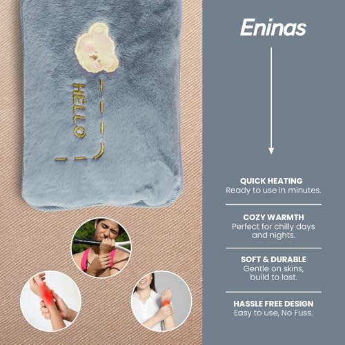 ENINAS Velvet Heating Bag, Electric Hot Water Bag for Pain Relief, Heat Pouch Pad, Multicolor - Image 4