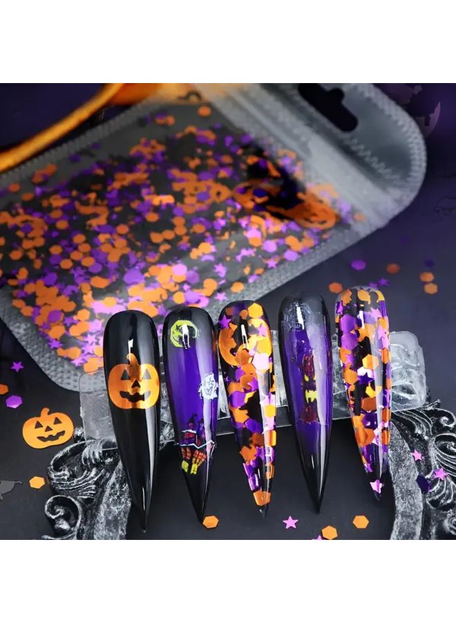 GD 5g وول ستريت جورنال هالوين قرع عبر بريق الترتر لصنع المفاتيح الراتنجية - Image 4