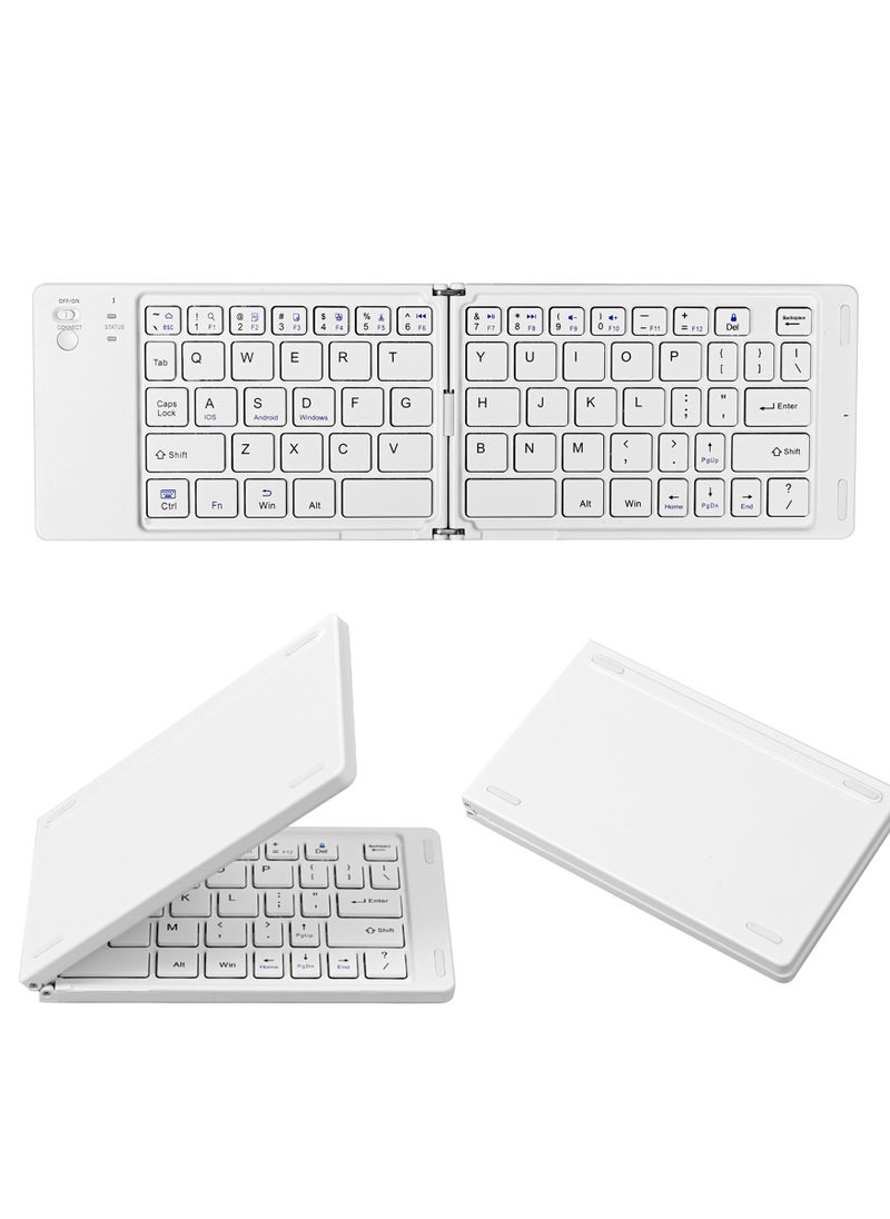CMGTYYD Foldable BT Keyboard - Portable BT 5.0 Wireless Keyboard, Magnetic Ultra Slim Portable Travel Keyboard, Portable Wireless Keyboard Compatible Android Compatible Win  - Image 1