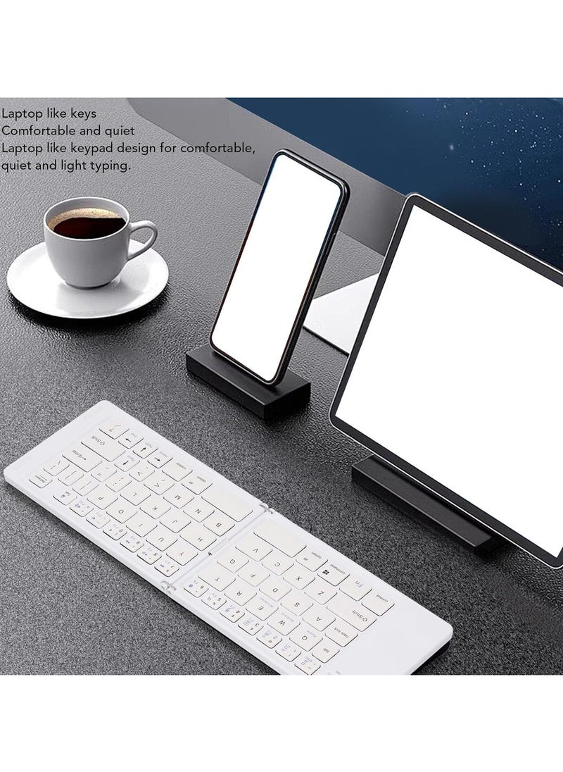 CMGTYYD Foldable BT Keyboard - Portable BT 5.0 Wireless Keyboard, Magnetic Ultra Slim Portable Travel Keyboard, Portable Wireless Keyboard Compatible Android Compatible Win  - Image 2