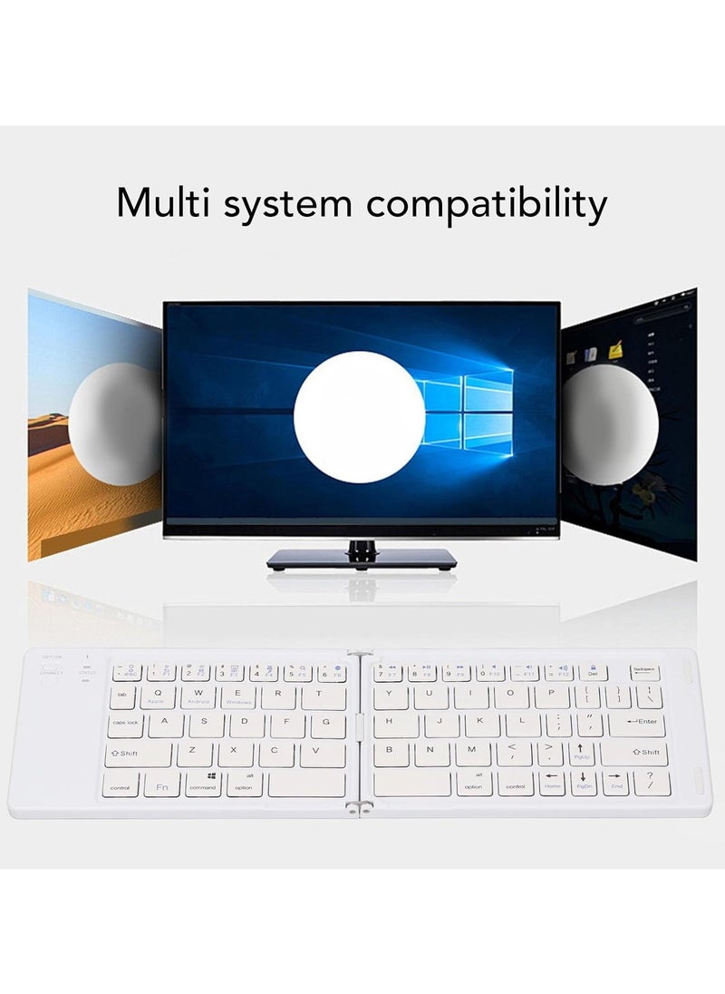 CMGTYYD Foldable BT Keyboard - Portable BT 5.0 Wireless Keyboard, Magnetic Ultra Slim Portable Travel Keyboard, Portable Wireless Keyboard Compatible Android Compatible Win  - Image 4