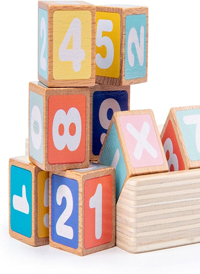 GGOOT Number Matching Toys,Wooden Reading Blocks Short Vowel Toy Bricks Spelling Games - Classic Educational Montessori Counting Toys For Kindergarten Kids - Image 5