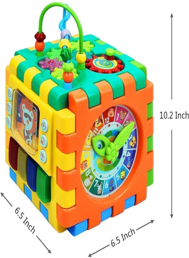 STOFFIER GARTEN Activity Cube for Toddlers Baby Educational Musical Toy for Kids - Early Development Learning Toys with 6 Different Activities - Best Gift for Children (Educational Cube) - Image 4