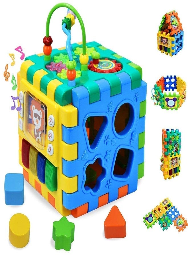 STOFFIER GARTEN Activity Cube for Toddlers Baby Educational Musical Toy for Kids - Early Development Learning Toys with 6 Different Activities - Best Gift for Children (Educational Cube) - Image 5