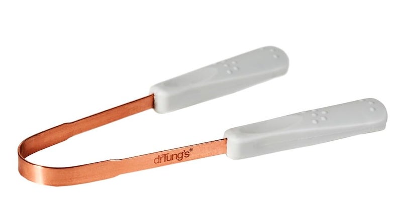 DrTungâ€™s Copper Tongue Scraper - Tongue Cleaner for Adults, Kids, Helps Freshens Breath, Easy to Use Comfort Grip Handle, Comes with Travel Case - Copper Tongue Scrapers (1 Count)