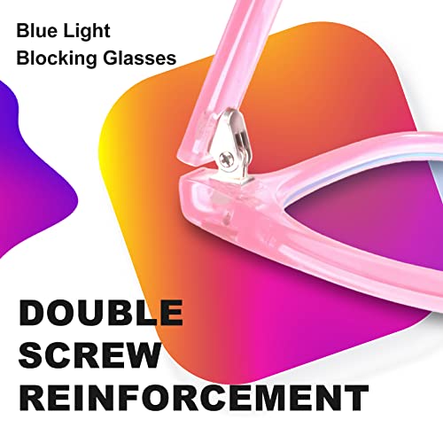 VISOONE 2 Pack Blue Light Blocking Glasses Square with Anti Computer Glare for Gaming Women and Men - Image 4