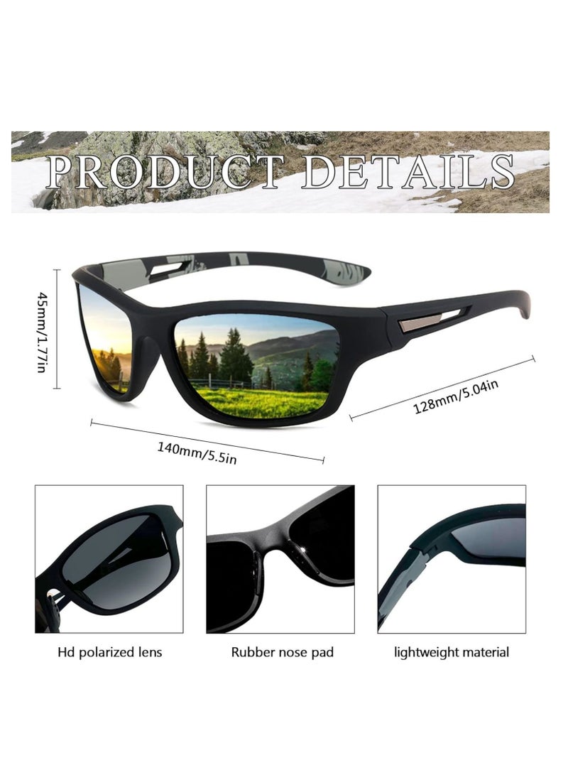 SYOSI 3 Pcs Polarized Sunglasses MensWomen Sport Glasses UV400 Driving Fishing Running Cycling Outdoors Sun Glasses - Image 5