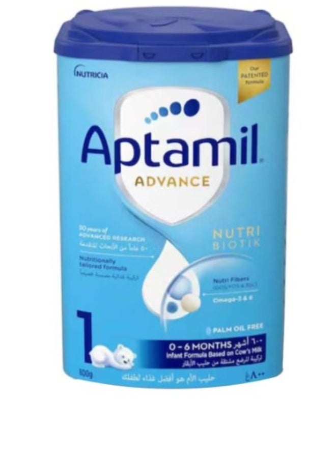 Aptamil Advance Nutribiotik 1 0-6M 800g Natural 800grams