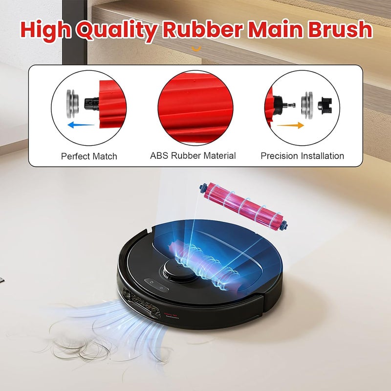 AnDongo 22 Pack Replacement Accessories for Roborock Qrevo S/Qrevo Pro/Qrevo Plus/Qrevo MaxV【Not for Qrevo】Robot Vacuum, 2 Mainbrush 4 Filter 4 Dust Bags 4 Mop Pads 6 Sidebrush 1 Cleaning Brush 1 Screwdriver Easy assemble alternatives - Image 3