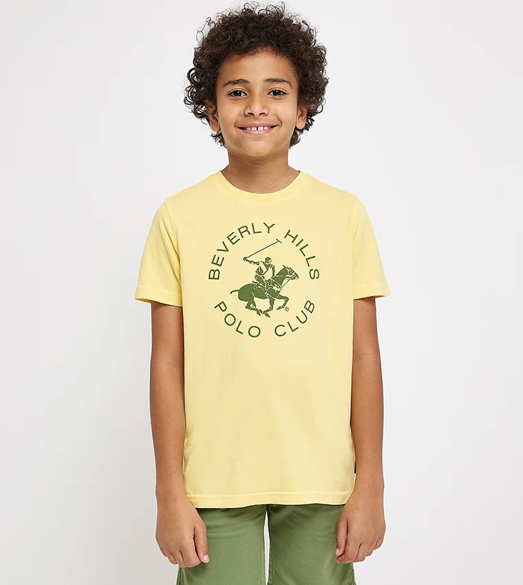 بيفرلي هيلز بولو كلوب تيشيرت بياقة دائرية مطبوع