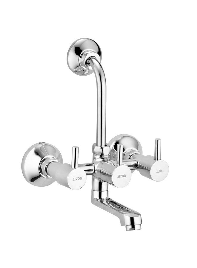 ALTON GRCL3910 Brass Wall Mixer with Provision for Over Head Shower and 190mm Long Bend Pipe (Chrome) - Image 1