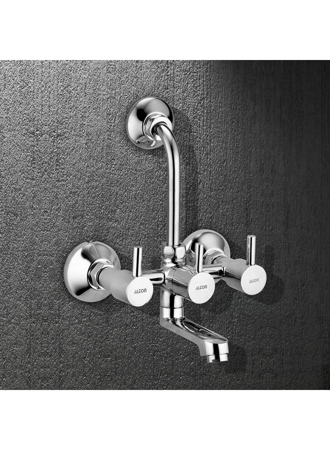 ALTON GRCL3910 Brass Wall Mixer with Provision for Over Head Shower and 190mm Long Bend Pipe (Chrome) - Image 5
