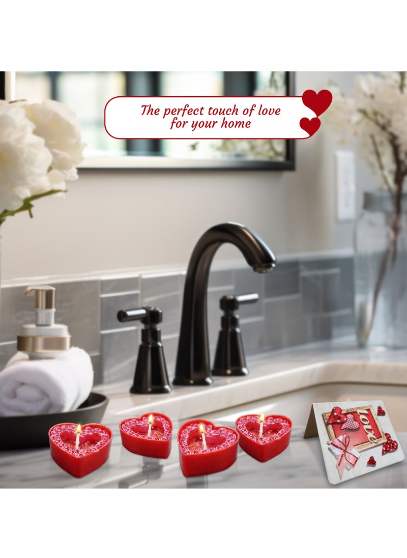 Jinou Mother's Day Gift – Heart Shape Candles Encased in Premium Quality Bamboo box – Gift For Mom, Wife, Husband, Boyfriend and Girlfriend  - Image 5