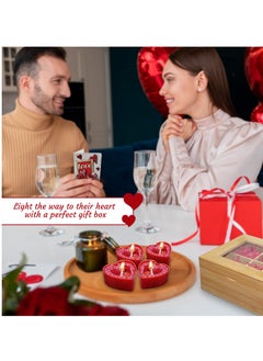 Jinou Mother's Day Gift – Heart Shape Candles Encased in Premium Quality Bamboo box – Gift For Mom, Wife, Husband, Boyfriend and Girlfriend  - Image 4