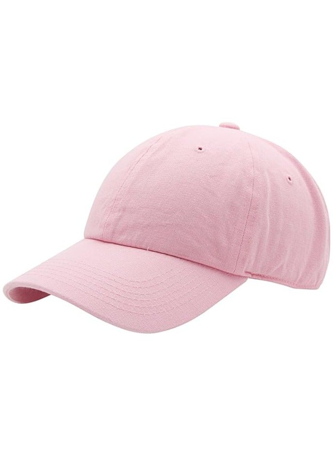 SARAOONT SA100% Cotton Pink Baseball Dad Cap - Adjustable Size Hat for Running, Workouts, and Outdoor Activities - Baseball Cap for Men and Women - Image 1