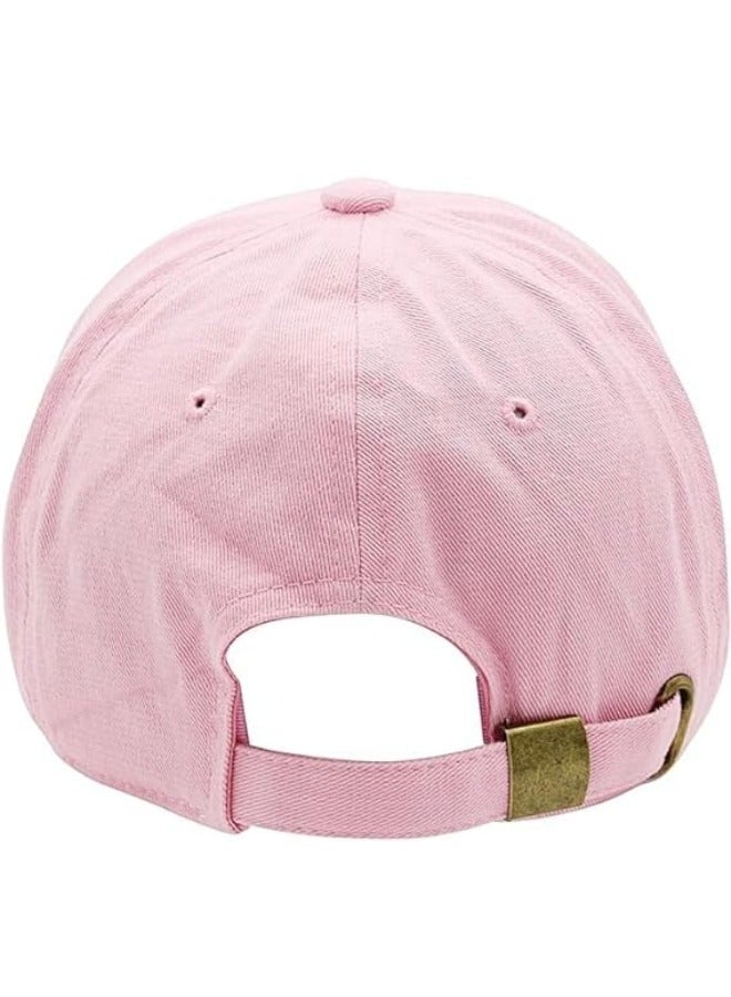 SARAOONT SA100% Cotton Pink Baseball Dad Cap - Adjustable Size Hat for Running, Workouts, and Outdoor Activities - Baseball Cap for Men and Women - Image 2