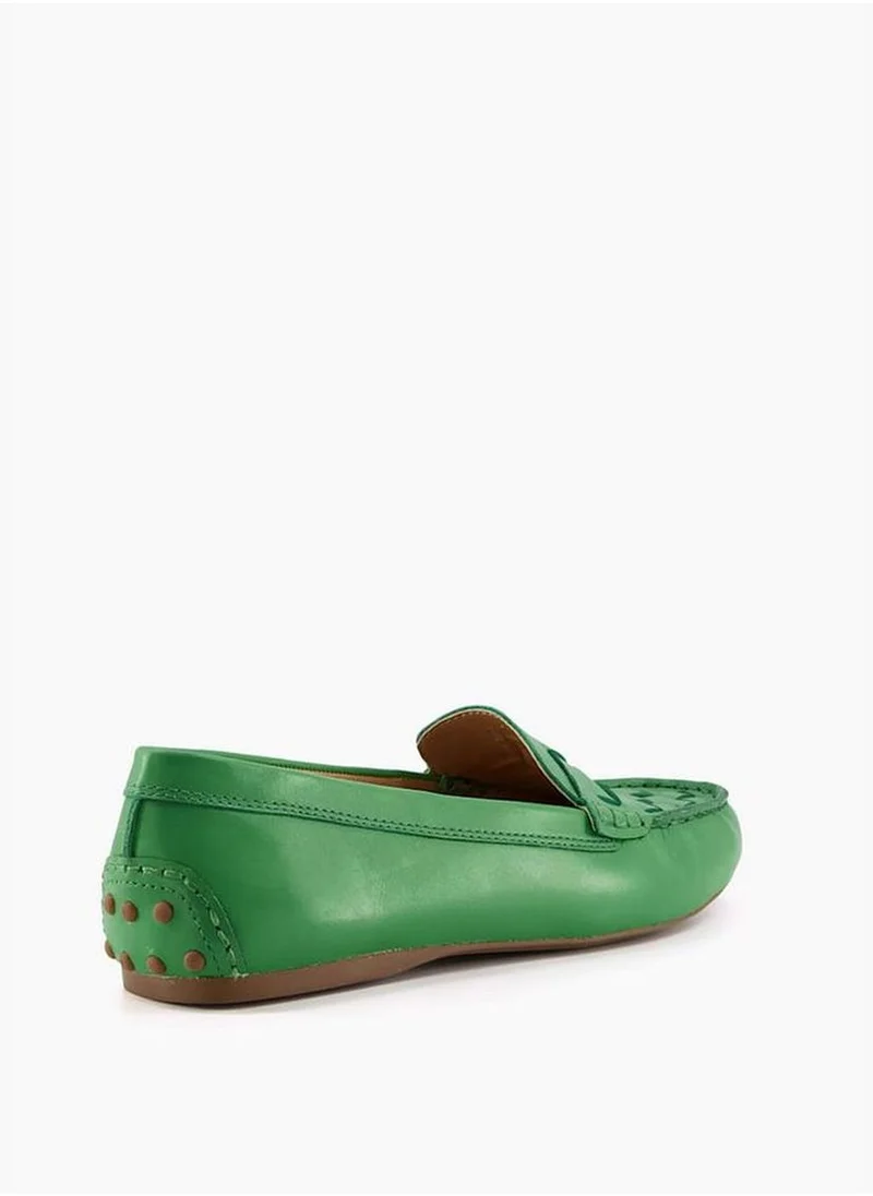 ديون لندن Greene Leather Loafers