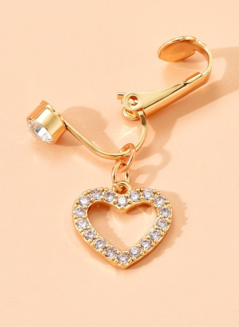 مجموعة من 3 قطع من خواتم البيللي للنساء مطلية بالذهب وبدون ثقب، بتصميم فراشة، خواتم زجاج الكريستال غير قابلة للثقب كهدايا للفتيات في الأعياد والمناسبات والسهرات. - Image 4