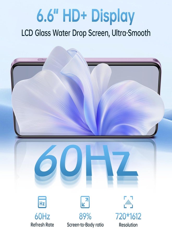 أوكيتل هاتف OUKITEL C53 مفتوح الشبكة، شاشة HD+ مقاس 6.6 بوصة بتصميم قطرة الماء، نظام أندرويد 14، بطارية 4300 مللي أمبير، ذاكرة 8 جيجابايت + 64 جيجابايت / 1 تيرابايت، معالج ثماني النواة، كاميرا رئيسية 13 ميجابكسل، يدعم شريحتين 4G، بصمة الوجه/نظام تحديد المواقع العالمي (GPS)/منفذ سماعة 3.5 ملم، من T-Mobile - أسود - Image 2