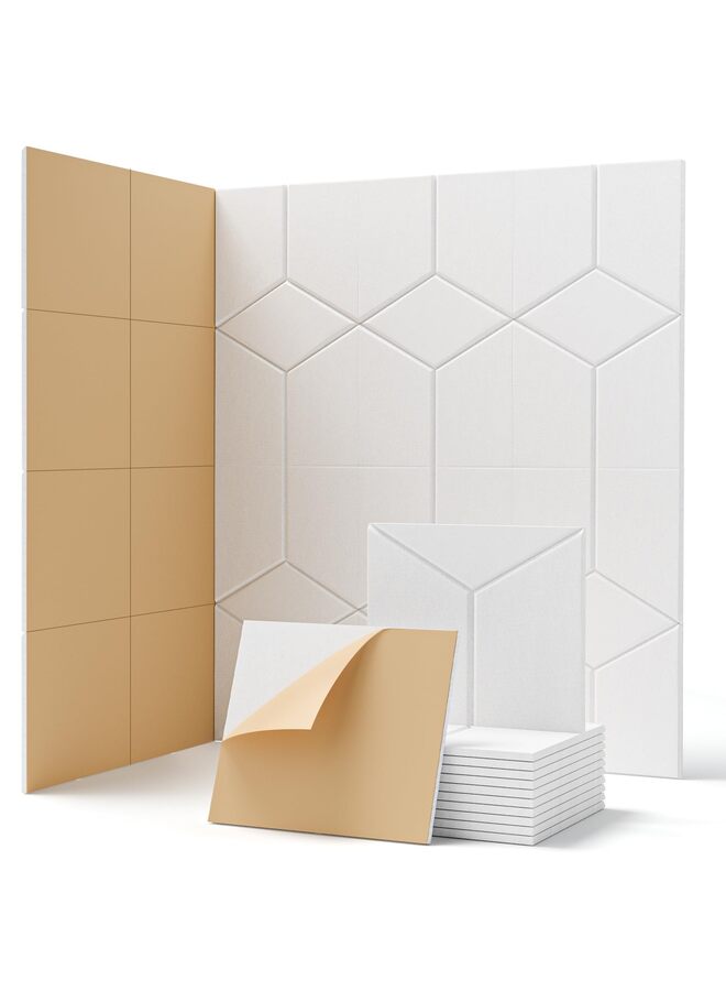 Acoustic Panels Sound Absorbing,Soundproof Wall Panels Self Adhesive Sound Proof Foam Panels for Walls, 12 Pack Y-Line High Density Acoustic Wall Panels,12" X 10" X 0.4" - Image 1