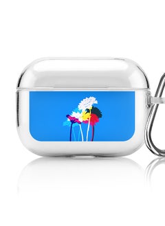 Classic Clear printed Case for Apple AirPods Pro 2nd Generation Thin Transparent Cover [Designed for Apple AirPods Pro 2nd Generation] - Bleeding Flowers (Blue)