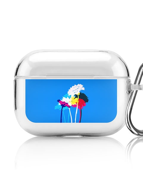 Classic Clear printed Case for Apple AirPods Pro 2nd Generation Thin Transparent Cover [Designed for Apple AirPods Pro 2nd Generation] - Bleeding Flowers (Blue)