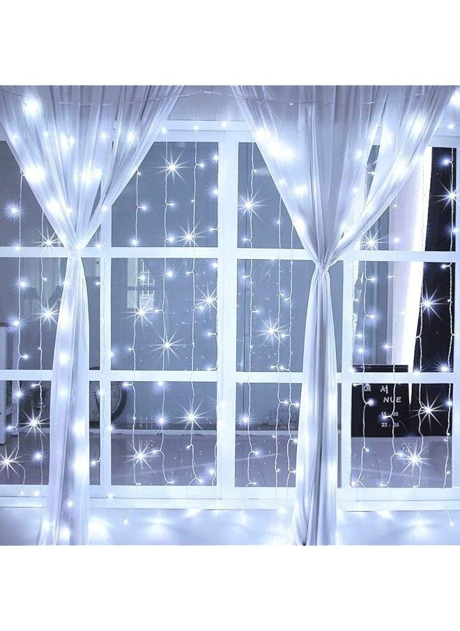 Arabest Curtain Lights 300Led 3×3M Curtain String Lights With Remote 8 Lighting Modes Dimmable Timer Led Curtain Lights Fairy Lights With Usb Powered For Bedroom Party Wedding Home Decorations  - Image 5