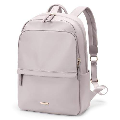 GOLF SUPAGS Laptop Backpack for Women Slim Computer Bag Work Travel College Backpack Purse Fits 14 Inch Notebook (Pinkish Gray) - Image 1