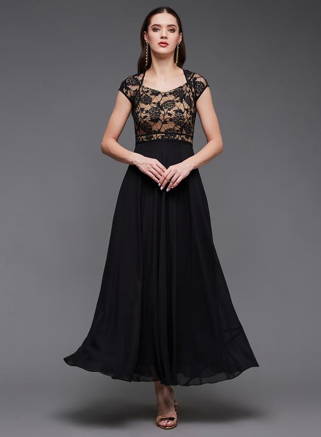 Styli Lace Bodice Maxi Dress - Image 1