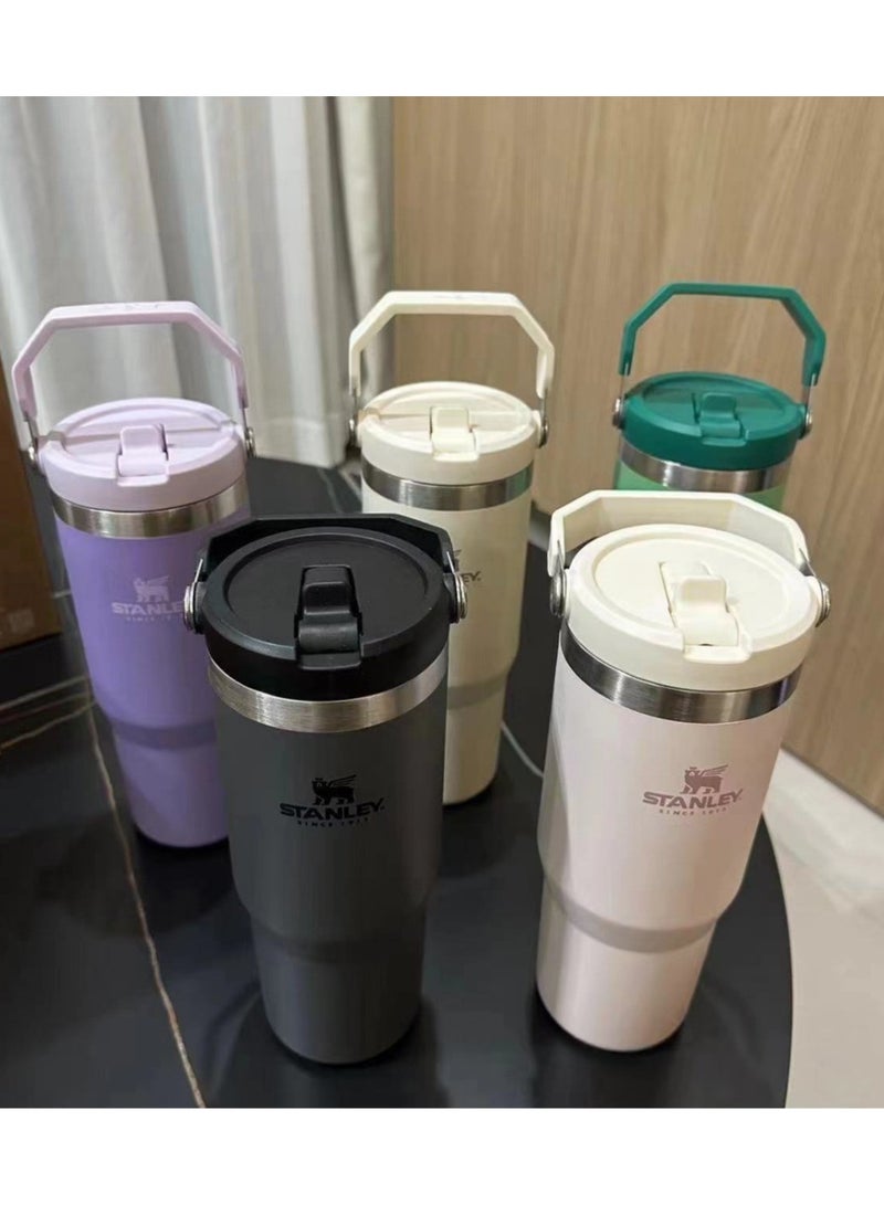 Stanley STANLEY IceFlow Stainless Steel Tumbler with Straw, Vacuum Insulated Water Bottle for Home, Office or Car, Reusable Cup with Straw Leak Resistant Flip - Image 2