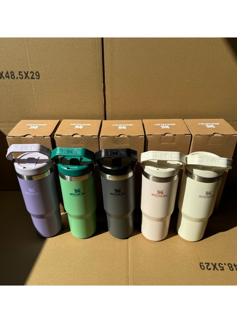 Stanley STANLEY IceFlow Stainless Steel Tumbler with Straw, Vacuum Insulated Water Bottle for Home, Office or Car, Reusable Cup with Straw Leak Resistant Flip - Image 3