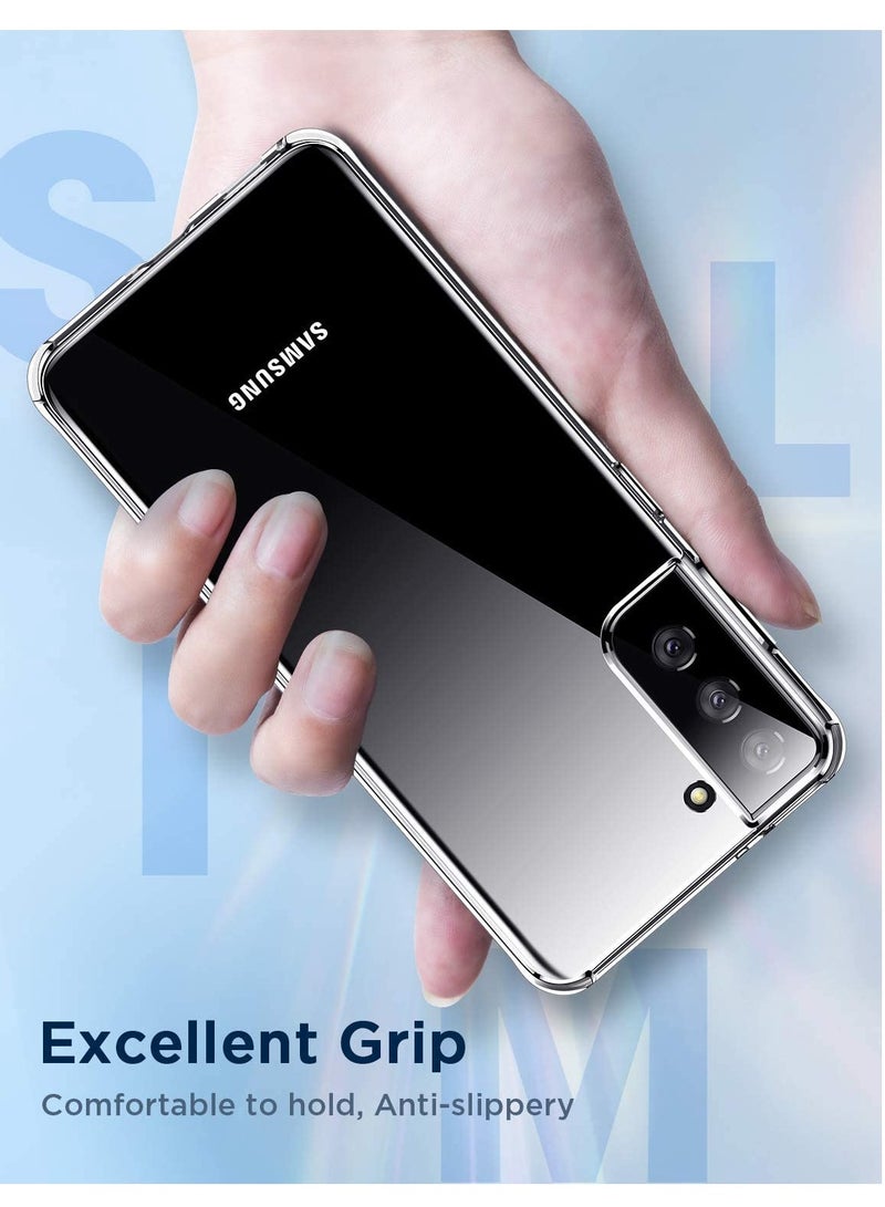 DUSALA Crystal Clear Transparent Shockproof TPU Protective Case Cover for Samsung Galaxy S21 6.2 - Image 2