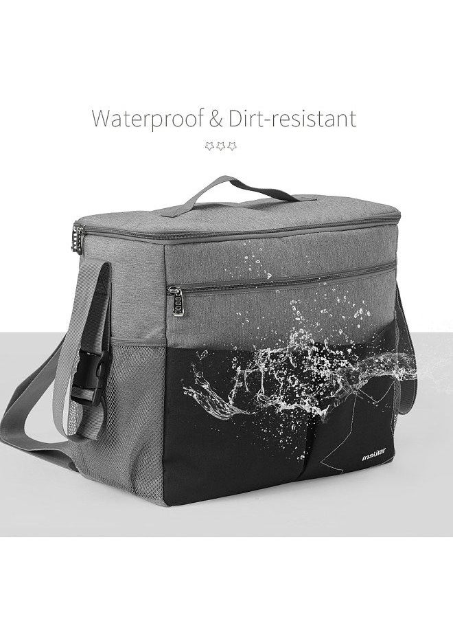 insular - insular Diaper Bag Large Capacity Waterproof Multi-function Mommy Bag for Baby Clothes Diaper Nappy Milk Powder Bottle Tissue Travelling Storage Bag Hold or Hang - Image 1