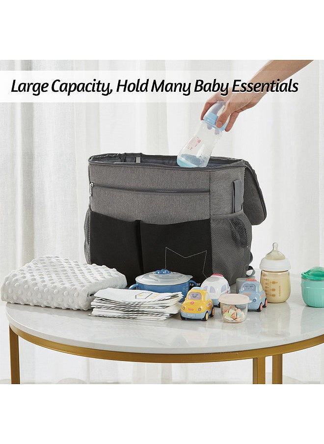 insular - insular Diaper Bag Large Capacity Waterproof Multi-function Mommy Bag for Baby Clothes Diaper Nappy Milk Powder Bottle Tissue Travelling Storage Bag Hold or Hang - Image 1