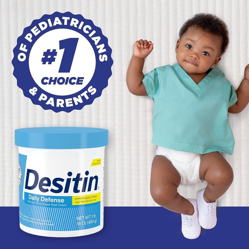 Daily Defense Baby Diaper Rash Cream With 13% Zinc Oxide, Barrier Cream To Treat, Relieve and Prevent Diaper Rash, Hypoallergenic, Dye-, Phthalate- and Paraben-Free, 16 Oz - Image 5