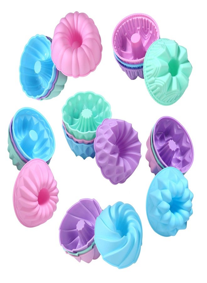 To Encounter 24-Pack Silicone Molds - Nonstick 3-Inch Silicone Donut Mold, Baking Cups, Donut Pan, Muffin, Jello, Bagel Pan - Oven, Microwave, Dishwasher Safe - Image 1