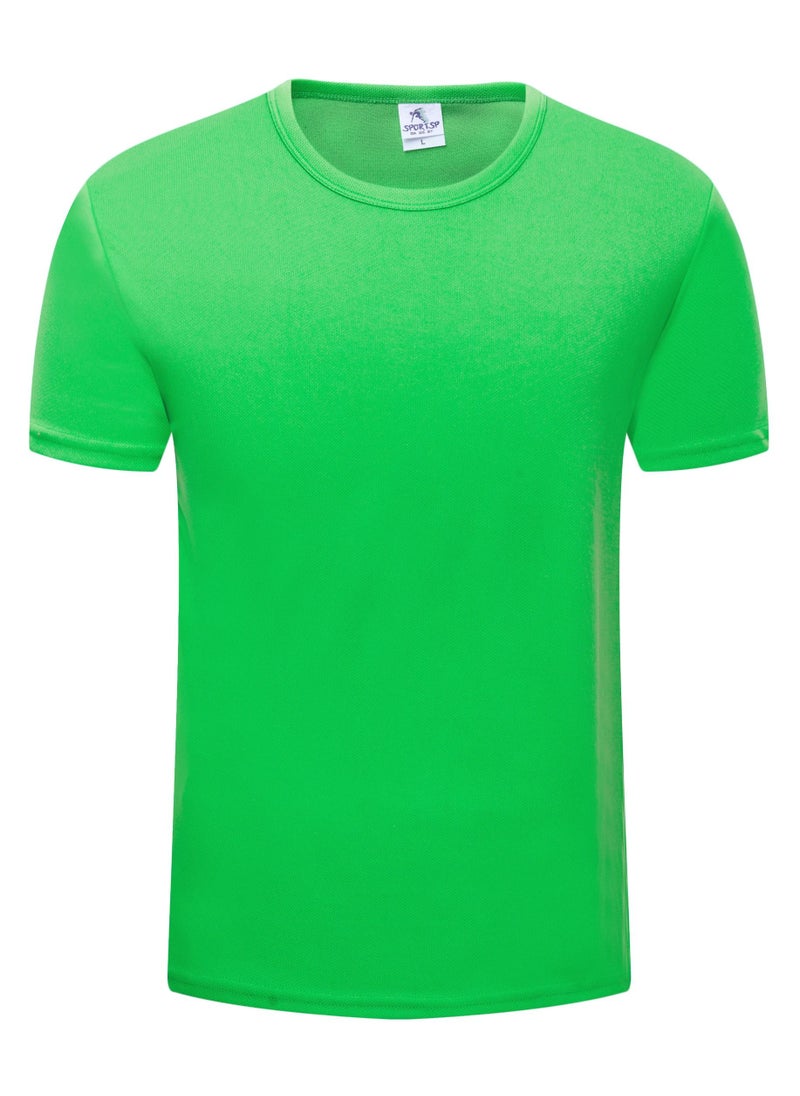 Loquat Men Quick Dry Breathable Elastic T-Shirt Green  - Image 1