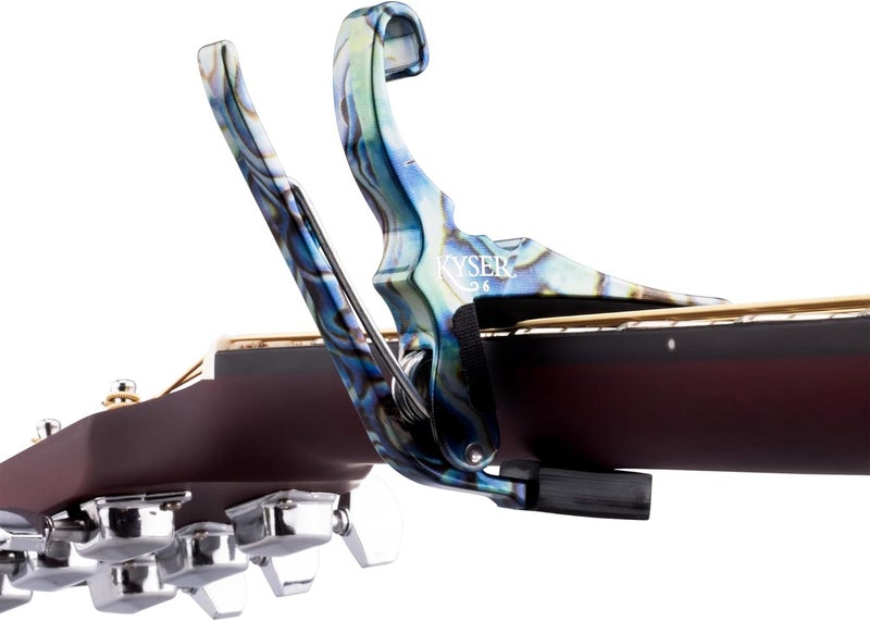 Kyser Musical Products Quick-Change Guitar Capo, KG6ABA, Abalone - For 6-String Acoustic Guitars, Made in USA, Quality, Strong, Lightweight, Quick & Easy Key Changes, Innovative, Perfect Fit - Image 3
