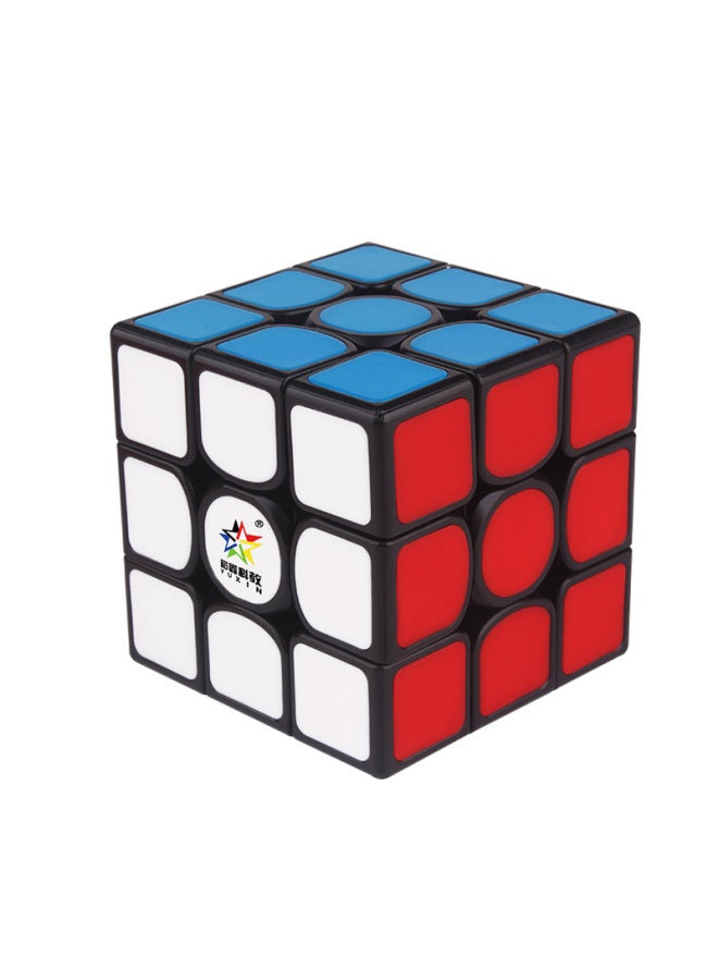 Yuxin Science And Education Zhisheng Kirin V2 Magnetic Third-order Intelligence Rubik's Cube Waterproof Patch Feels Smooth Outlet-Color:Kirin 3rd Order V2(1593) Dark Red On Black Background  - Image 1