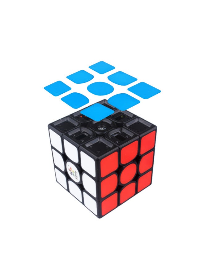 Yuxin Science And Education Zhisheng Kirin V2 Magnetic Third-order Intelligence Rubik's Cube Waterproof Patch Feels Smooth Outlet-Color:Kirin 3rd Order V2(1593) Dark Red On Black Background  - Image 4