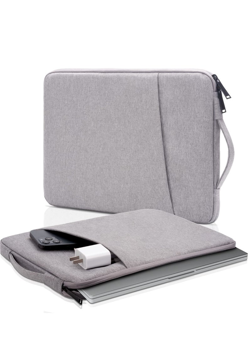 NIBEMINENT 13 inch Laptop Sleeve Bag Compatible with MacBook Air Mac Pro M1 Surface Lenovo Dell HP Computer Accessories Polyester Case Pocket Gray  - Image 1