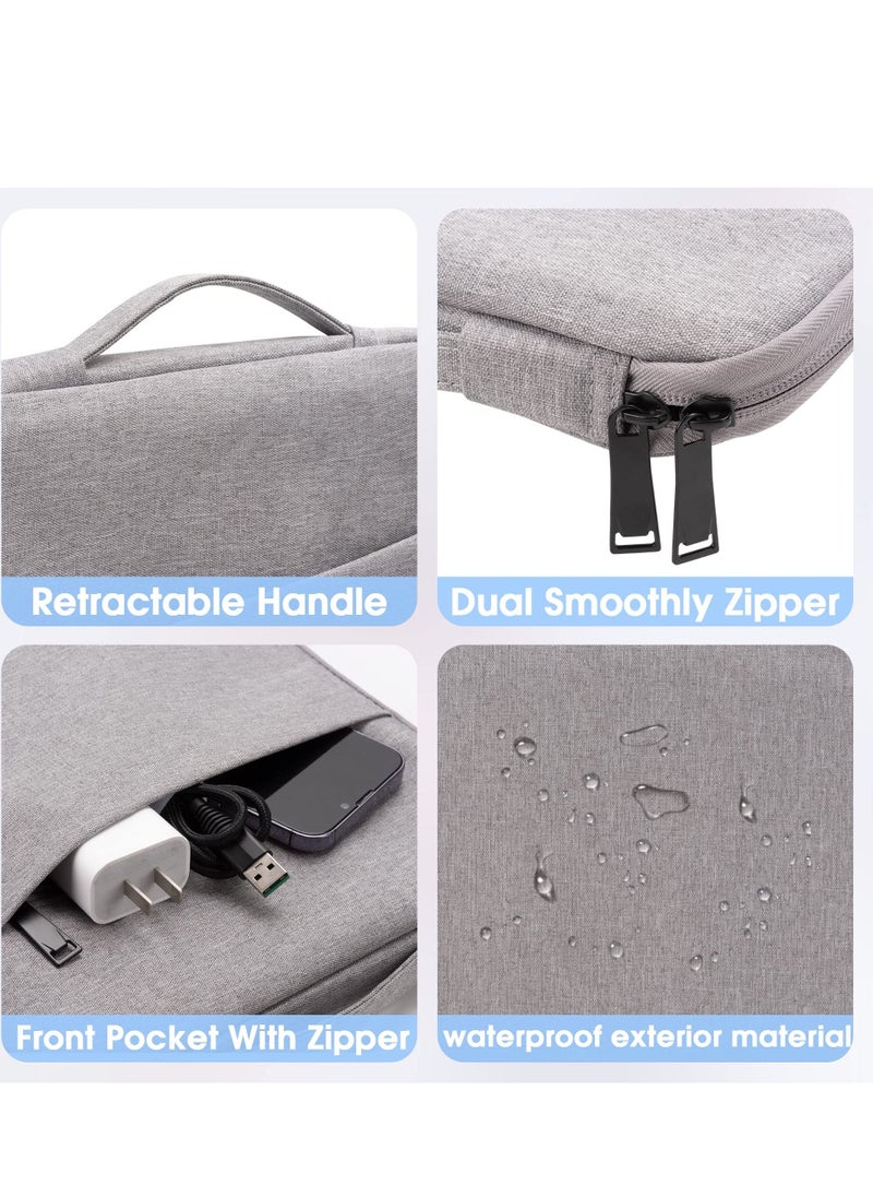 NIBEMINENT 13 inch Laptop Sleeve Bag Compatible with MacBook Air Mac Pro M1 Surface Lenovo Dell HP Computer Accessories Polyester Case Pocket Gray  - Image 5