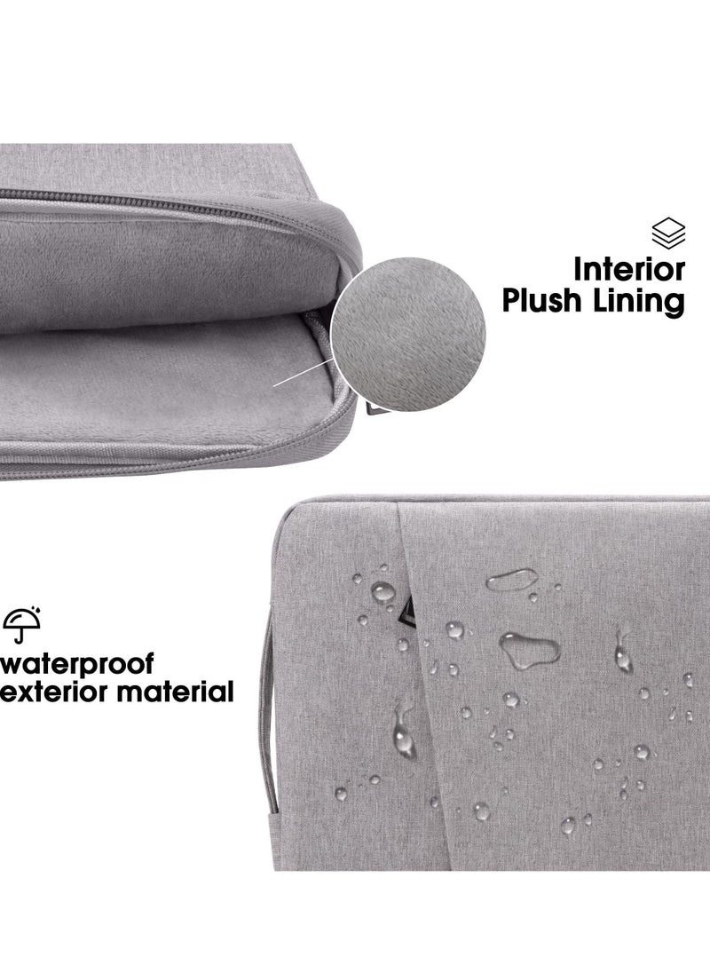 NIBEMINENT 13 inch Laptop Sleeve Bag Compatible with MacBook Air Mac Pro M1 Surface Lenovo Dell HP Computer Accessories Polyester Case Pocket Gray  - Image 4