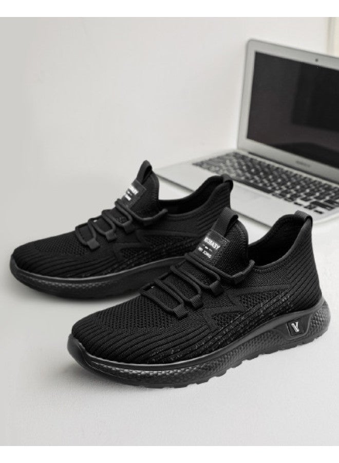 YEARCON Breathable】autumn Mesh Knitted Shoes, Breathable Casual Sports Shoes, Comfortable Lightweight Versatile Men's Casual Shoes - Image 1